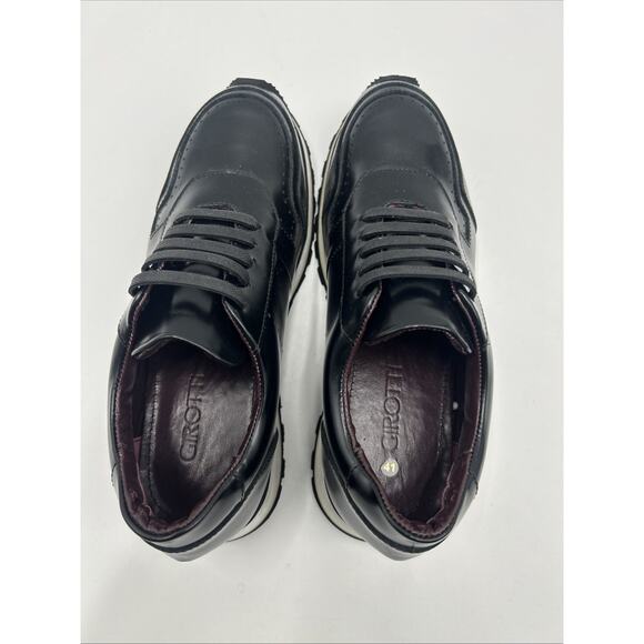 Girotti Men’s BLACK Patent Leather Sneakers Handmade Size EU 41 main image 7